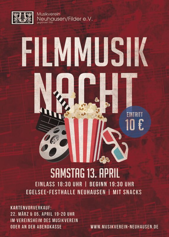 Plakat Werbung Konzert Musikverein Filmmusik