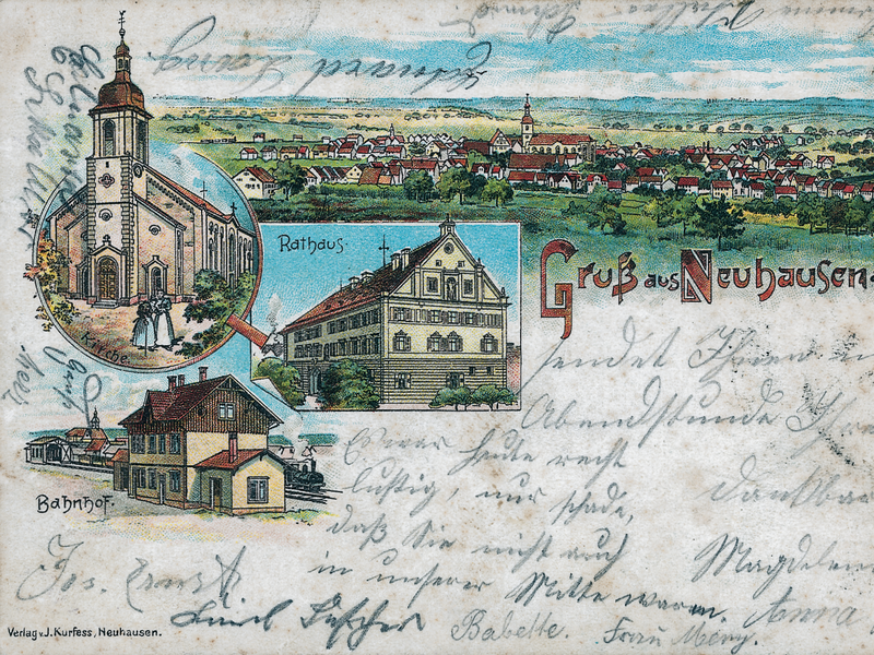 Historische Postkartenansicht Neuhausen